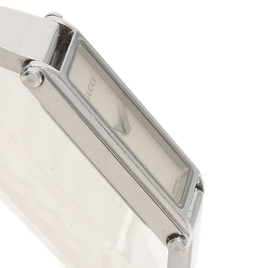 GUCCI Watches Quartz 1500L Stainless Steel , Stainless Steel Silver Square face Silver dial Women Used Authentic