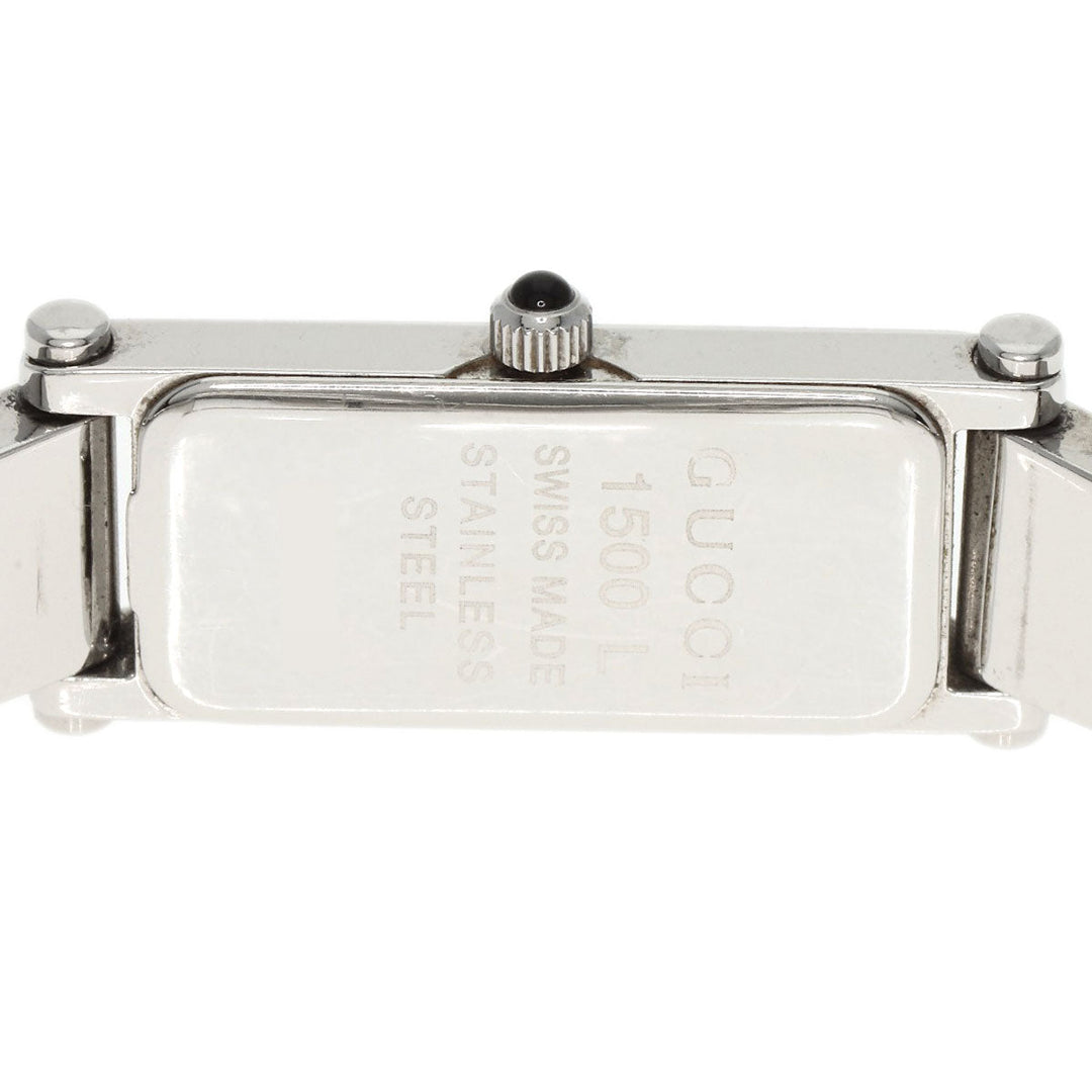 GUCCI Watches Quartz 1500L Stainless Steel , Stainless Steel Silver Square face Silver dial Women Used Authentic