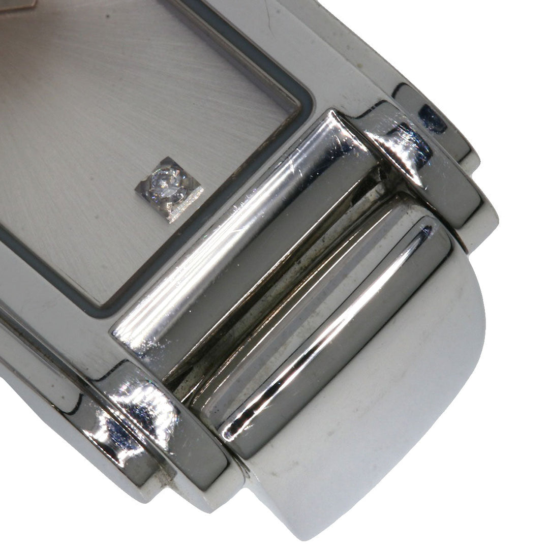 GUCCI Watches Quartz 109 Stainless Steel , Stainless Steel Silver Square Face 2P Diamond Silver dial Women Used Authentic
