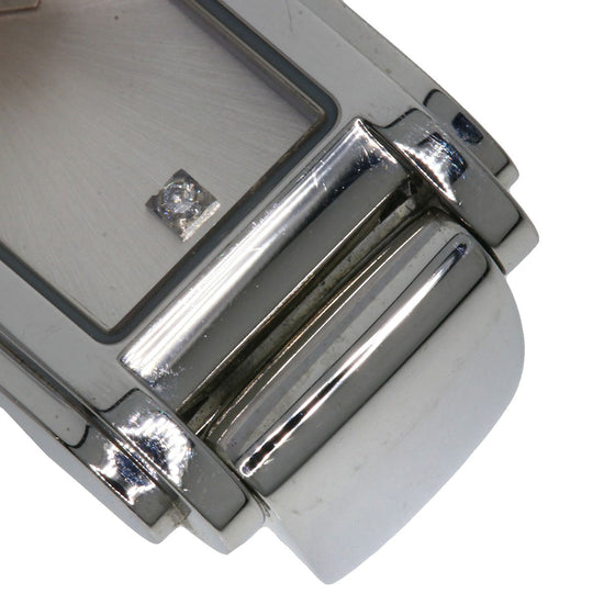 GUCCI Watches Quartz 109 Stainless Steel , Stainless Steel Silver Square Face 2P Diamond Silver dial Women Used Authentic