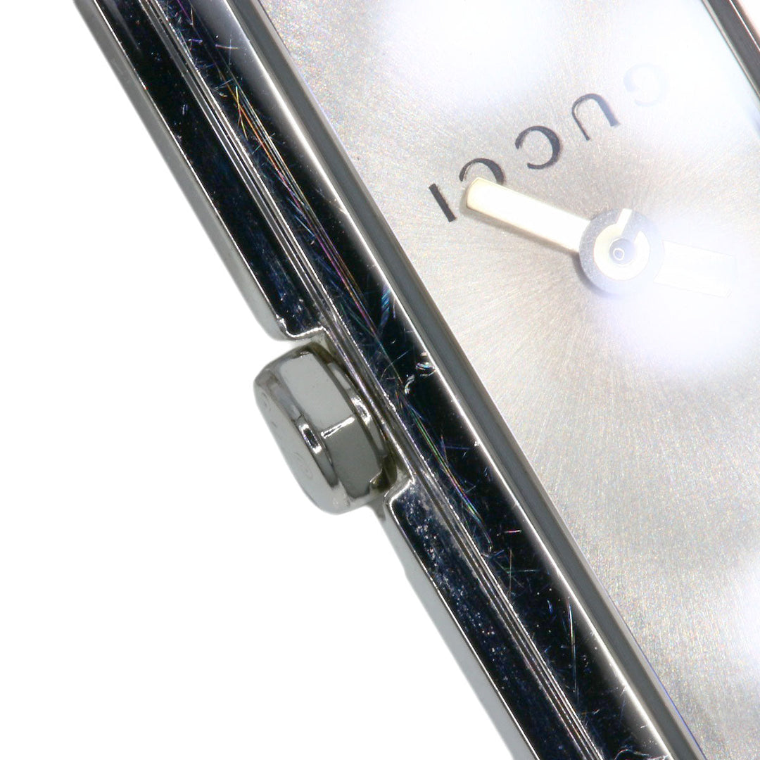 GUCCI Watches Quartz 109 Stainless Steel , Stainless Steel Silver Square Face 2P Diamond Silver dial Women Used Authentic