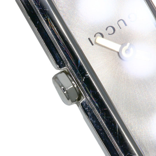 GUCCI Watches Quartz 109 Stainless Steel , Stainless Steel Silver Square Face 2P Diamond Silver dial Women Used Authentic