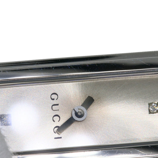 GUCCI Watches Quartz 109 Stainless Steel , Stainless Steel Silver Square Face 2P Diamond Silver dial Women Used Authentic