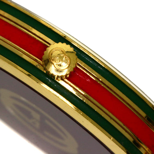 GUCCI Watches Quartz Gold Plated, Leather gold Sherry line Ivory dial Women Used Authentic