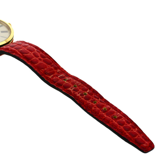 GUCCI Watches Quartz Gold Plated, Leather gold Sherry line Ivory dial Women Used Authentic