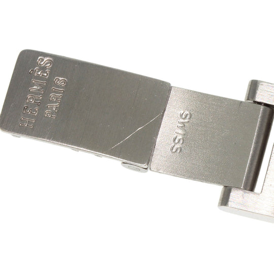 HERMES Watches Quartz Stainless Steel , SSxGP gold Clipper Old Belt white dial Women Used Authentic