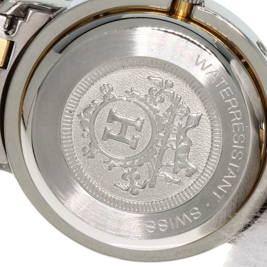 HERMES Watches Quartz Stainless Steel , SSxGP gold Clipper Old Belt white dial Women Used Authentic