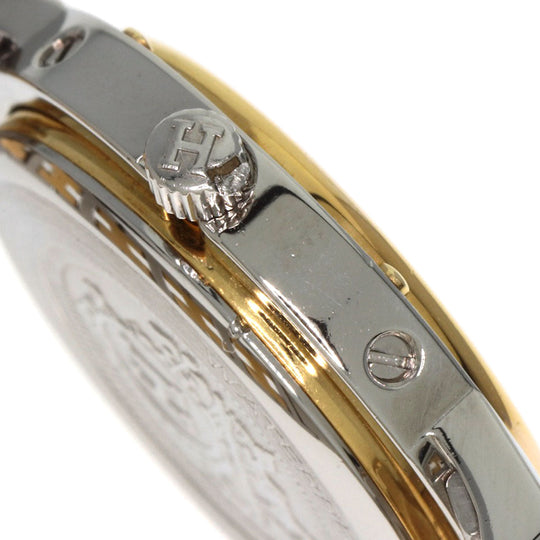 HERMES Watches Quartz Stainless Steel , SSxGP gold Clipper Old Belt white dial Women Used Authentic