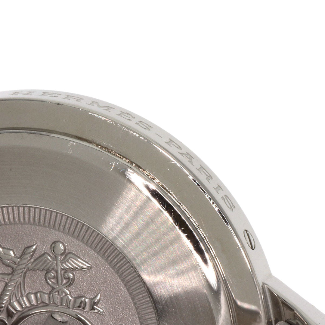 HERMES Watches Quartz CL6.720 Stainless Steel , SSxGP gold Clipper white dial mens Used Authentic