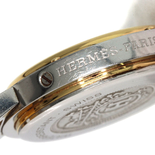 HERMES Watches Quartz Stainless Steel , SSxGP gold Clipper Ivory dial Women Used Authentic