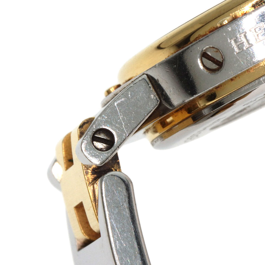 HERMES Watches Quartz Stainless Steel , SSxGP gold Clipper Ivory dial Women Used Authentic