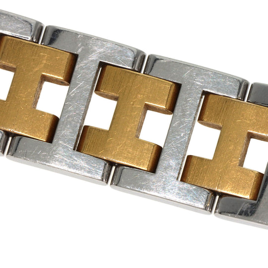 HERMES Watches Quartz Stainless Steel , SSxGP gold Clipper Ivory dial Women Used Authentic