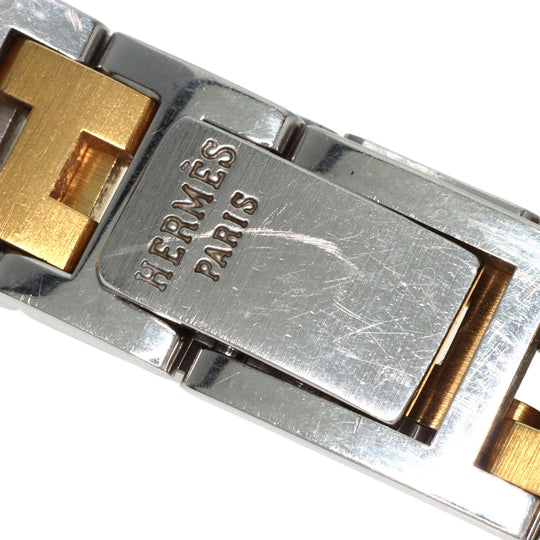 HERMES Watches Quartz Stainless Steel , SSxGP gold Clipper Ivory dial Women Used Authentic