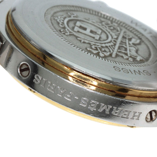 HERMES Watches Quartz Stainless Steel , SSxGP gold Clipper Ivory dial Women Used Authentic