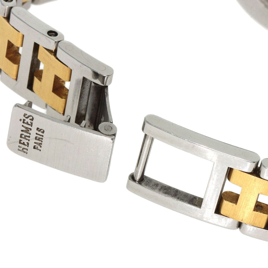 HERMES Watches Quartz Stainless Steel , SSxGP gold Clipper Ivory dial Women Used Authentic
