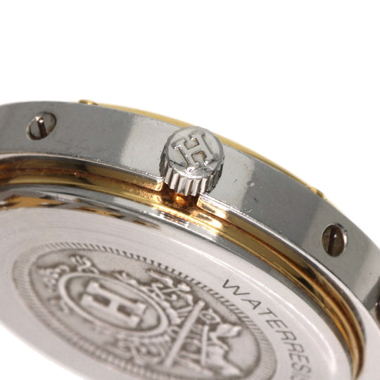 HERMES Watches Quartz Stainless Steel , SSxGP gold Clipper Ivory dial Women Used Authentic