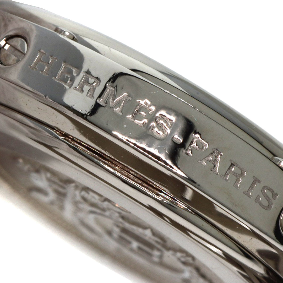 HERMES Watches Quartz CL4.210 Stainless Steel Silver Clipper Orange dial