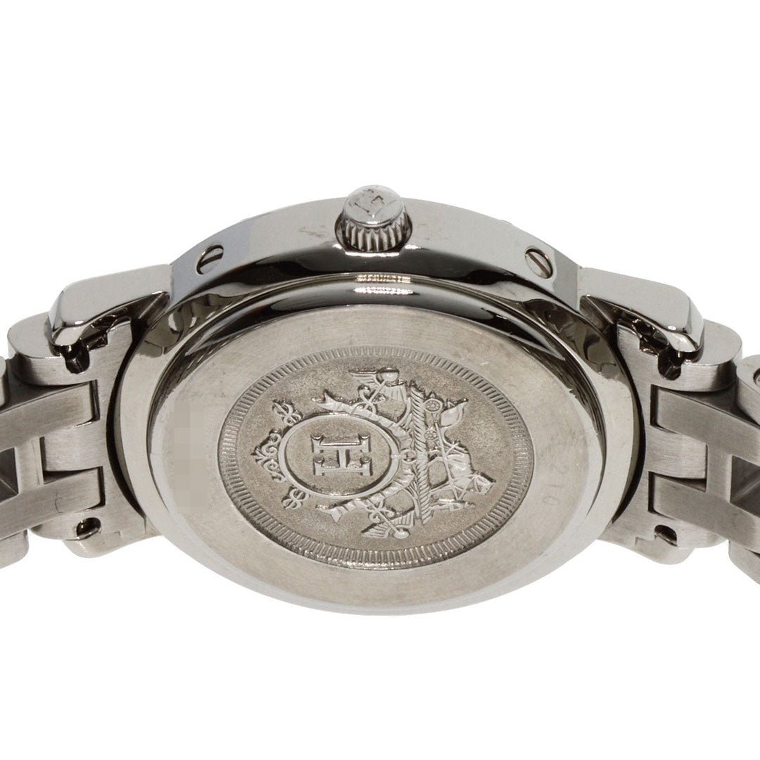 HERMES Watches Quartz CL4.210 Stainless Steel Silver Clipper Orange dial
