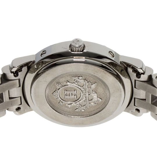 HERMES Watches Quartz CL4.210 Stainless Steel Silver Clipper Orange dial