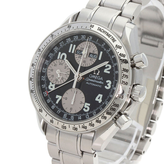 OMEGA Watches Mechanical Automatic 3523.51 Stainless Steel , Stainless Steel Silver Speedmaster Triple Calendar Japan Limited Edition black dial mens Used Authentic