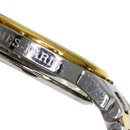 HERMES Watches Quartz CO1.220 Stainless Steel , SSxGP Silver Clipper oval Silver dial Women Used Authentic