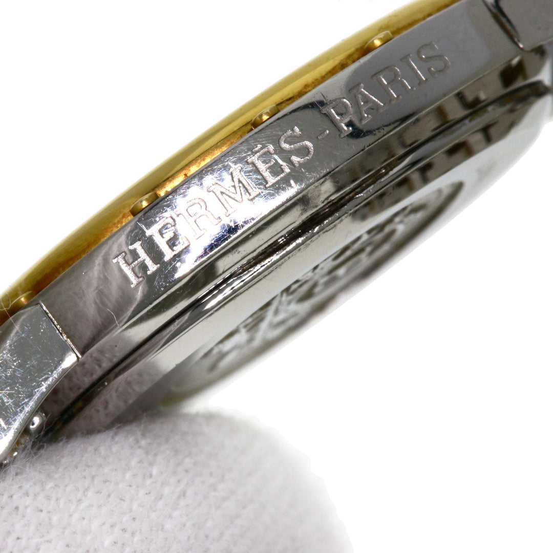 HERMES Watches Quartz CO1.220 Stainless Steel , SSxGP Silver Clipper oval Silver dial Women Used Authentic