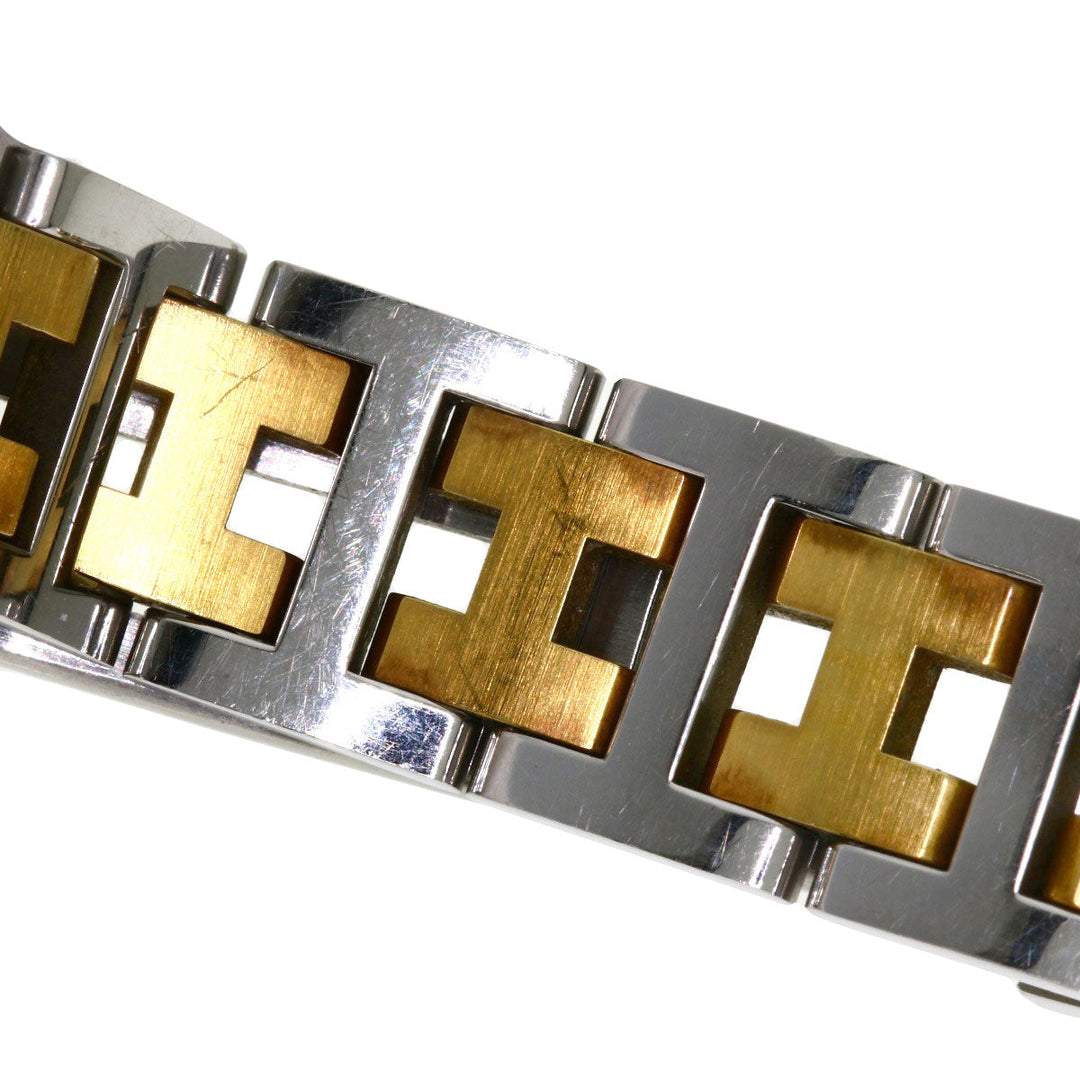 HERMES Watches Quartz CO1.220 Stainless Steel , SSxGP Silver Clipper oval Silver dial Women Used Authentic