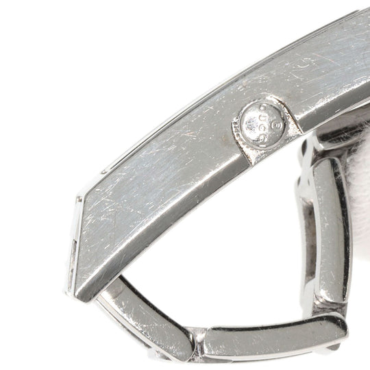 GUCCI Watches Quartz 110 Stainless Steel , Stainless Steel Silver Square Face 3P Diamond white dial Women Used Authentic