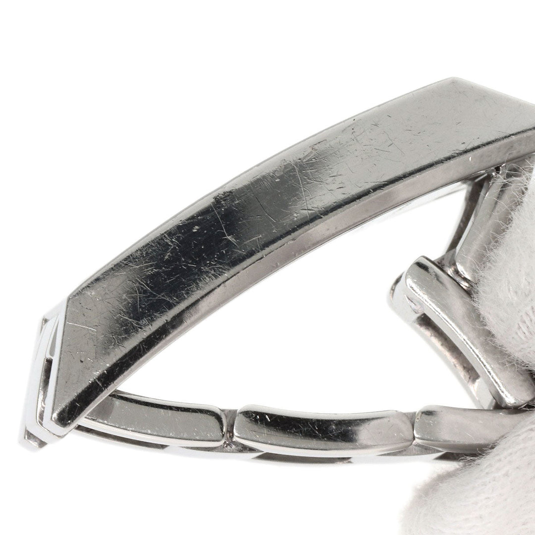 GUCCI Watches Quartz 110 Stainless Steel , Stainless Steel Silver Square Face 3P Diamond white dial Women Used Authentic