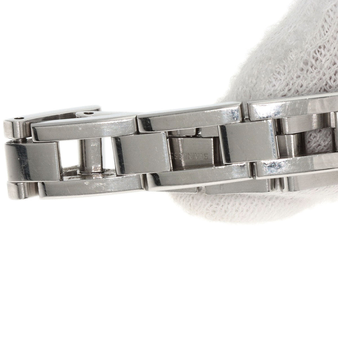 GUCCI Watches Quartz 110 Stainless Steel , Stainless Steel Silver Square Face 3P Diamond white dial Women Used Authentic