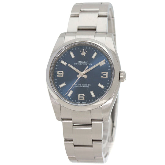 ROLEX Watches Mechanical Automatic 114200 Stainless Steel Silver Oyster Perpetual 369 blue dial