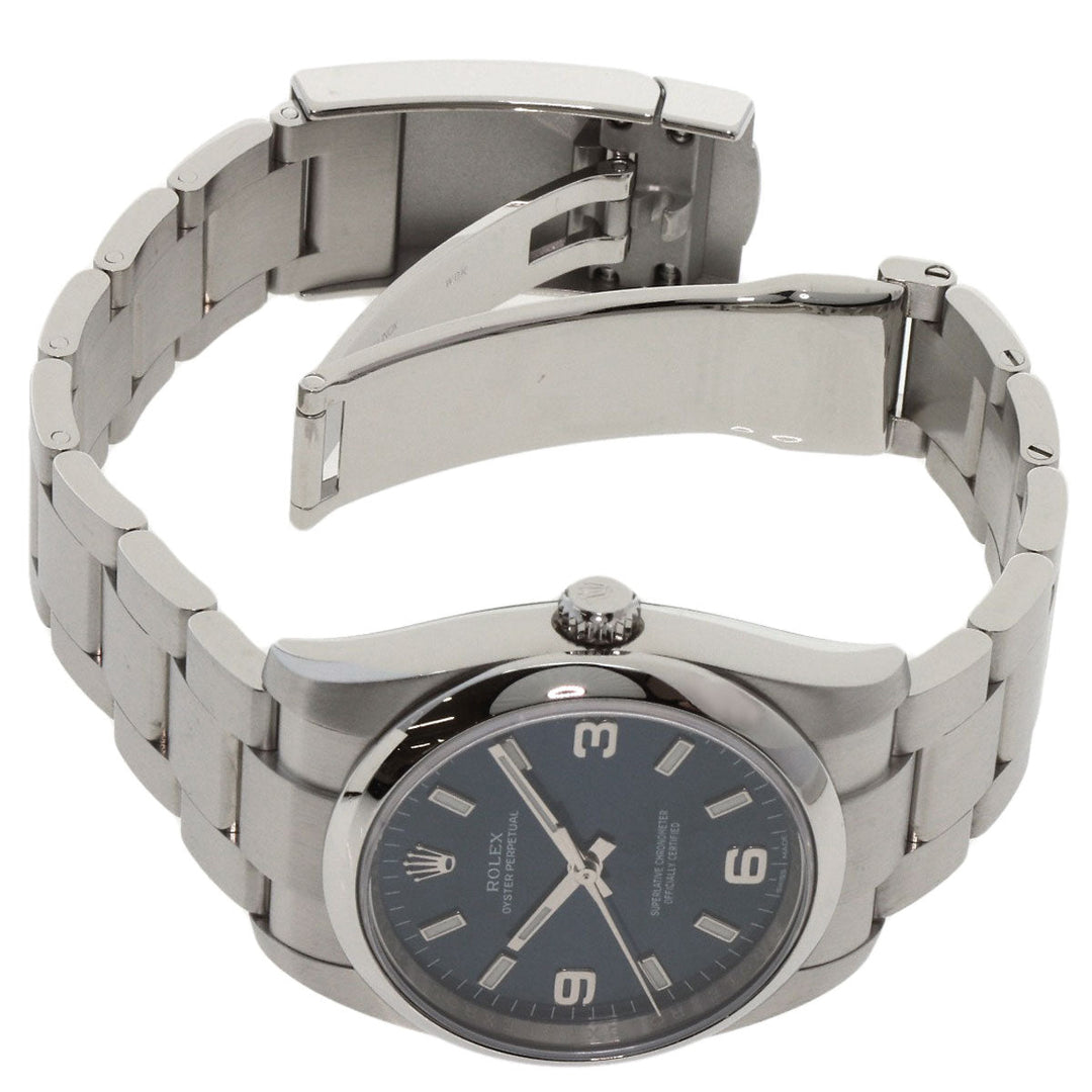 ROLEX Watches Mechanical Automatic 114200 Stainless Steel Silver Oyster Perpetual 369 blue dial