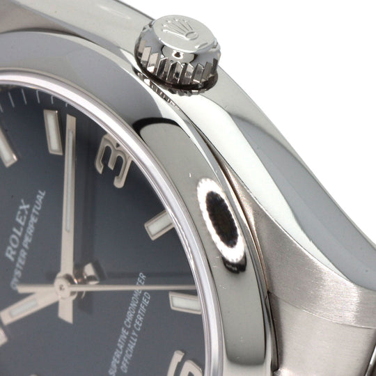ROLEX Watches Mechanical Automatic 114200 Stainless Steel Silver Oyster Perpetual 369 blue dial