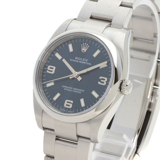 ROLEX Watches Mechanical Automatic 114200 Stainless Steel Silver Oyster Perpetual 369 blue dial