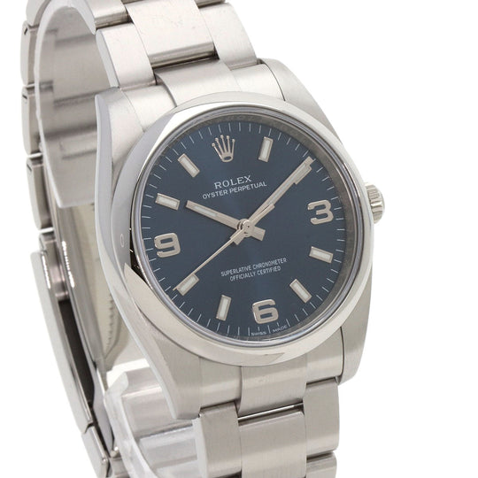 ROLEX Watches Mechanical Automatic 114200 Stainless Steel Silver Oyster Perpetual 369 blue dial