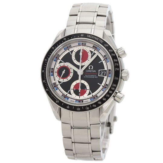 OMEGA Watches Mechanical Automatic 3210.52 Stainless Steel , Stainless Steel Silver Speedmaster Chronograph black dial mens Used Authentic
