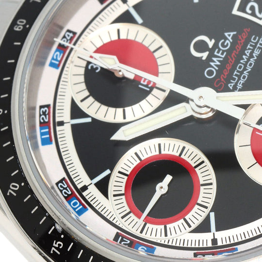 OMEGA Watches Mechanical Automatic 3210.52 Stainless Steel , Stainless Steel Silver Speedmaster Chronograph black dial mens Used Authentic