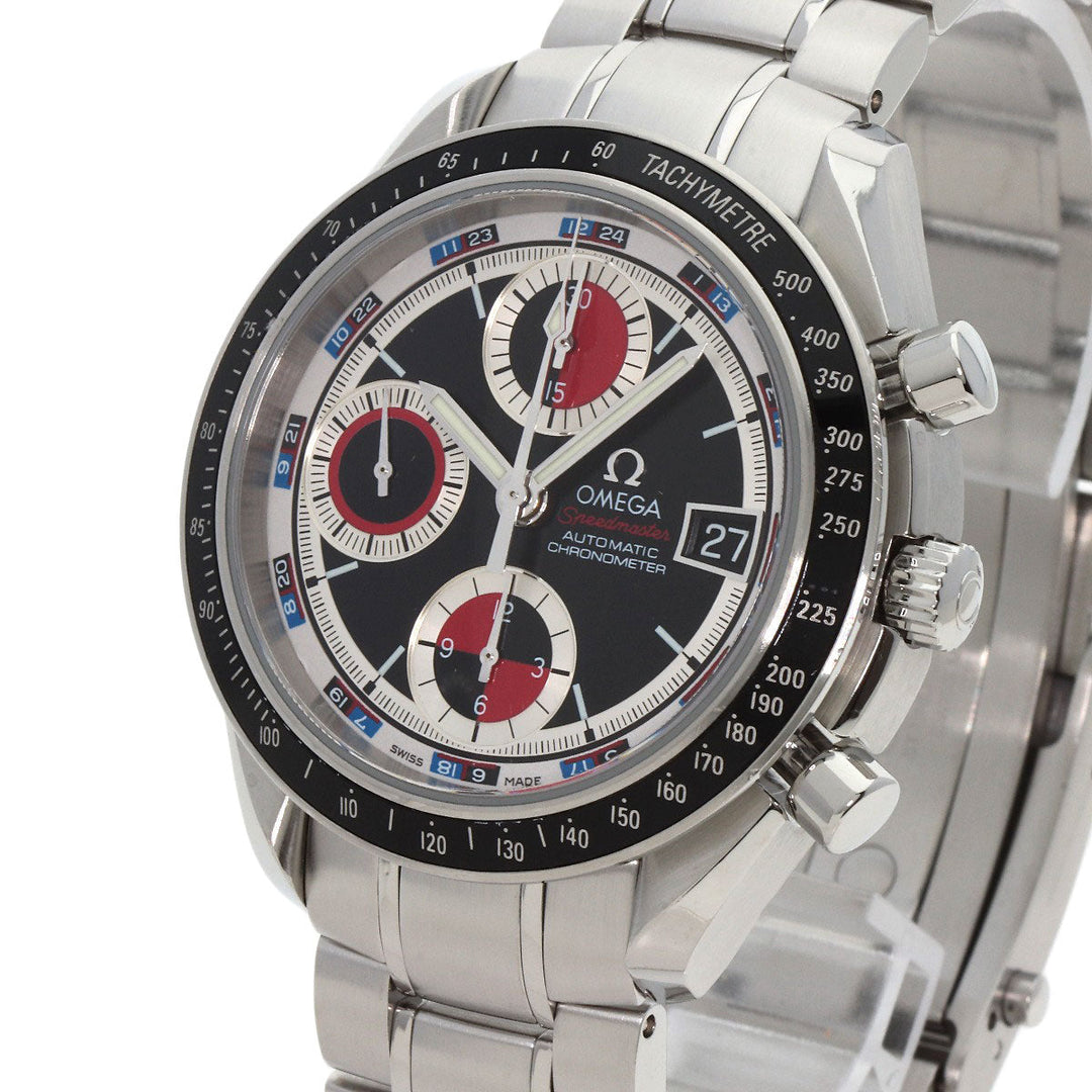 OMEGA Watches Mechanical Automatic 3210.52 Stainless Steel , Stainless Steel Silver Speedmaster Chronograph black dial mens Used Authentic