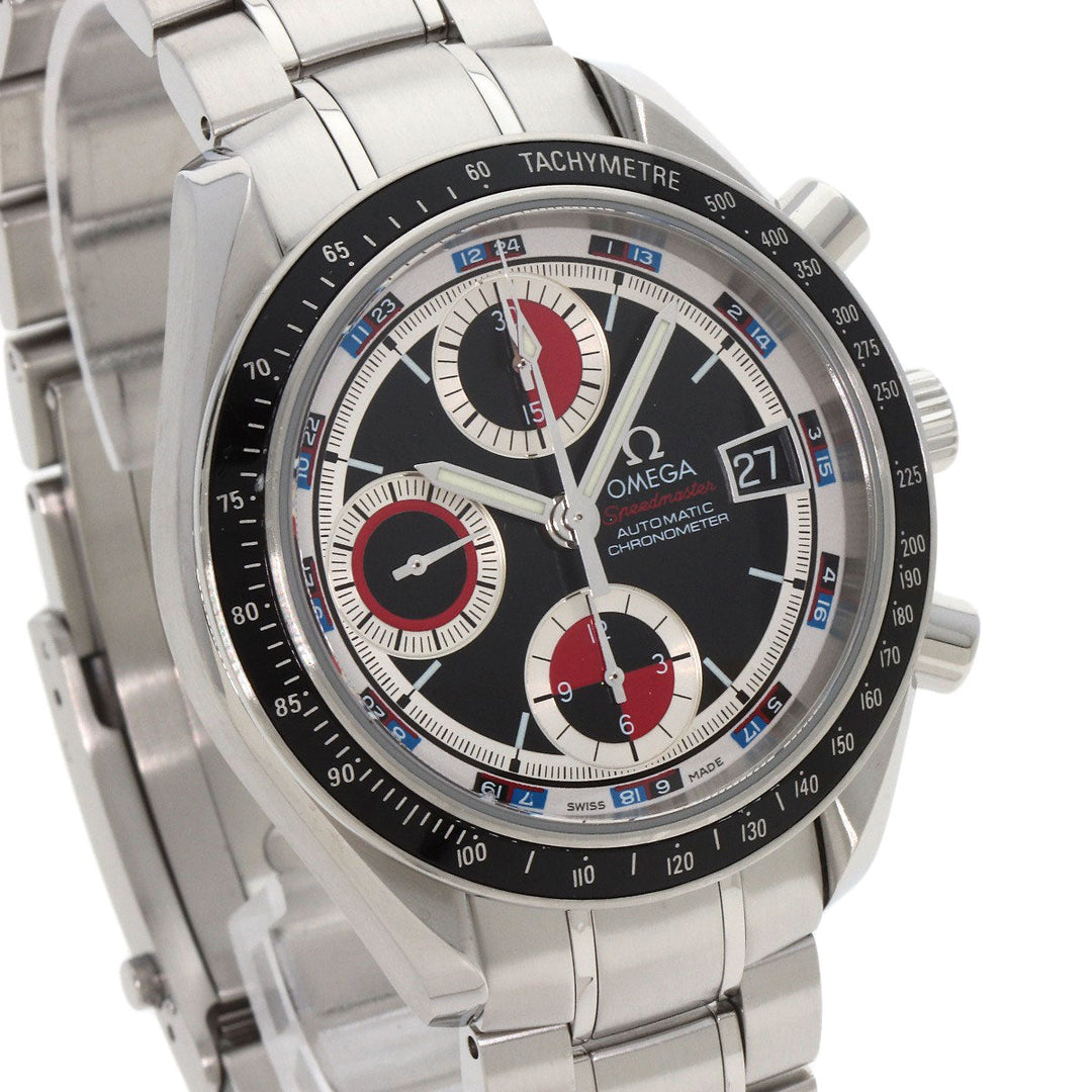 OMEGA Watches Mechanical Automatic 3210.52 Stainless Steel , Stainless Steel Silver Speedmaster Chronograph black dial mens Used Authentic
