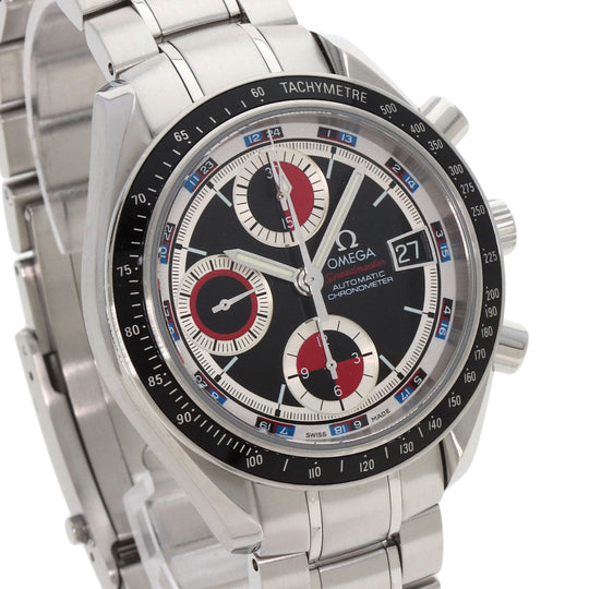 OMEGA Watches Mechanical Automatic 3210.52 Stainless Steel , Stainless Steel Silver Speedmaster Chronograph black dial mens Used Authentic