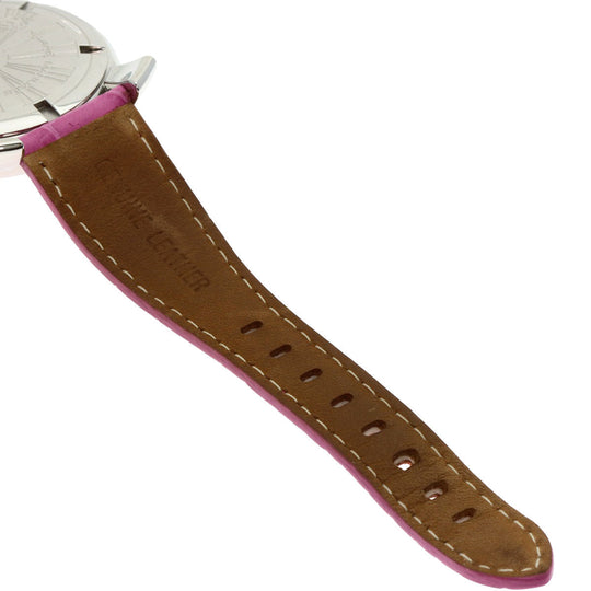 Gaga Milano Watches Quartz Stainless Steel, Leather Silver Manure 40 White shell dial Boys Used Authentic