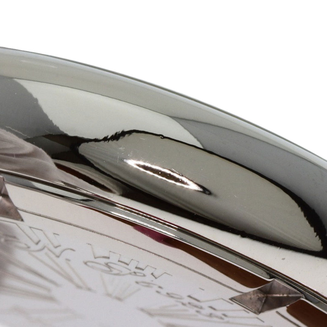 Gaga Milano Watches Quartz Stainless Steel, Leather Silver Manure 40 White shell dial Boys Used Authentic