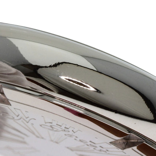 Gaga Milano Watches Quartz Stainless Steel, Leather Silver Manure 40 White shell dial Boys Used Authentic