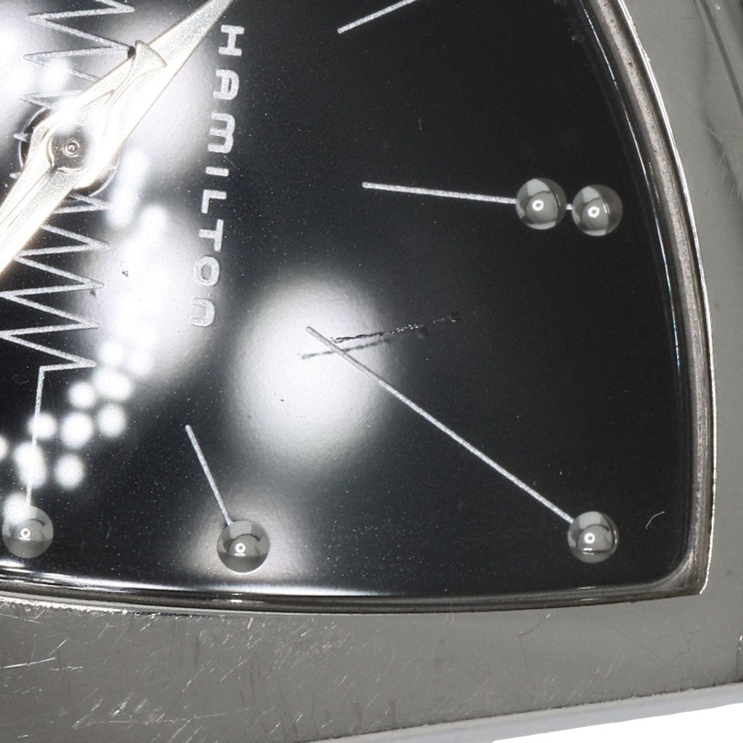 HAMILTON Watches Quartz H244110 Stainless Steel , Stainless Steel Silver Ventura black dial mens Used Authentic