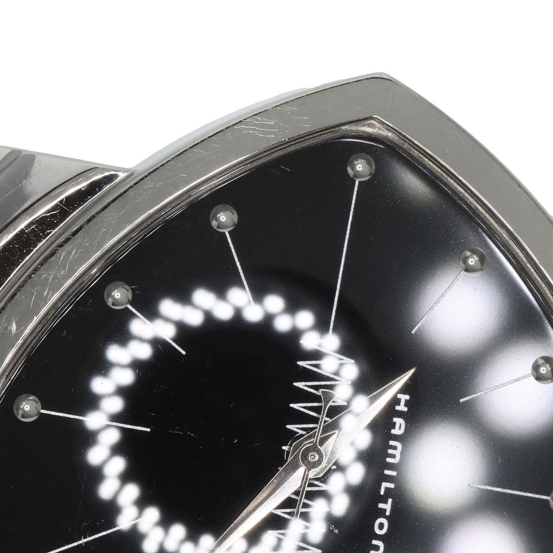 HAMILTON Watches Quartz H244110 Stainless Steel , Stainless Steel Silver Ventura black dial mens Used Authentic