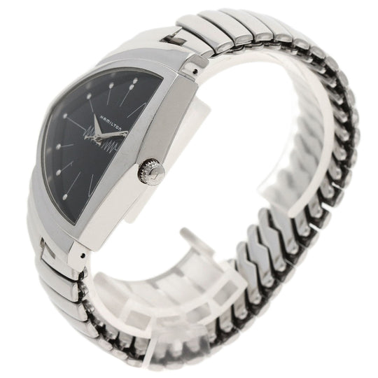 HAMILTON Watches Quartz H244110 Stainless Steel , Stainless Steel Silver Ventura black dial mens Used Authentic
