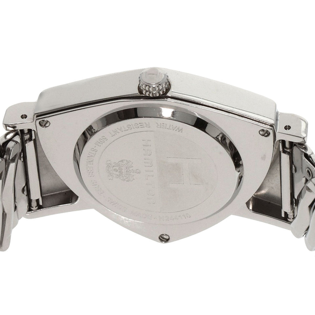 HAMILTON Watches Quartz H244110 Stainless Steel , Stainless Steel Silver Ventura black dial mens Used Authentic