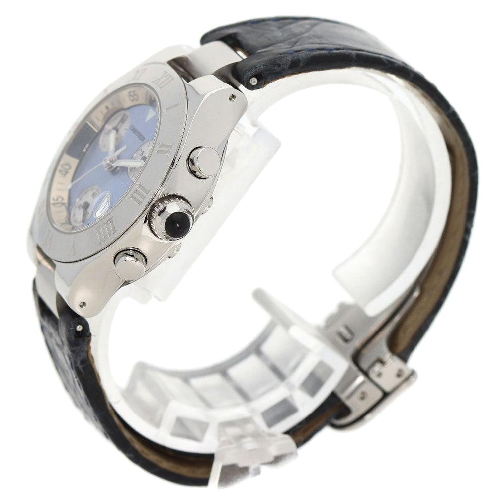 CARTIER Watches Quartz W1020013 Stainless Steel Silver CHRONOSCAPH SM blue dial