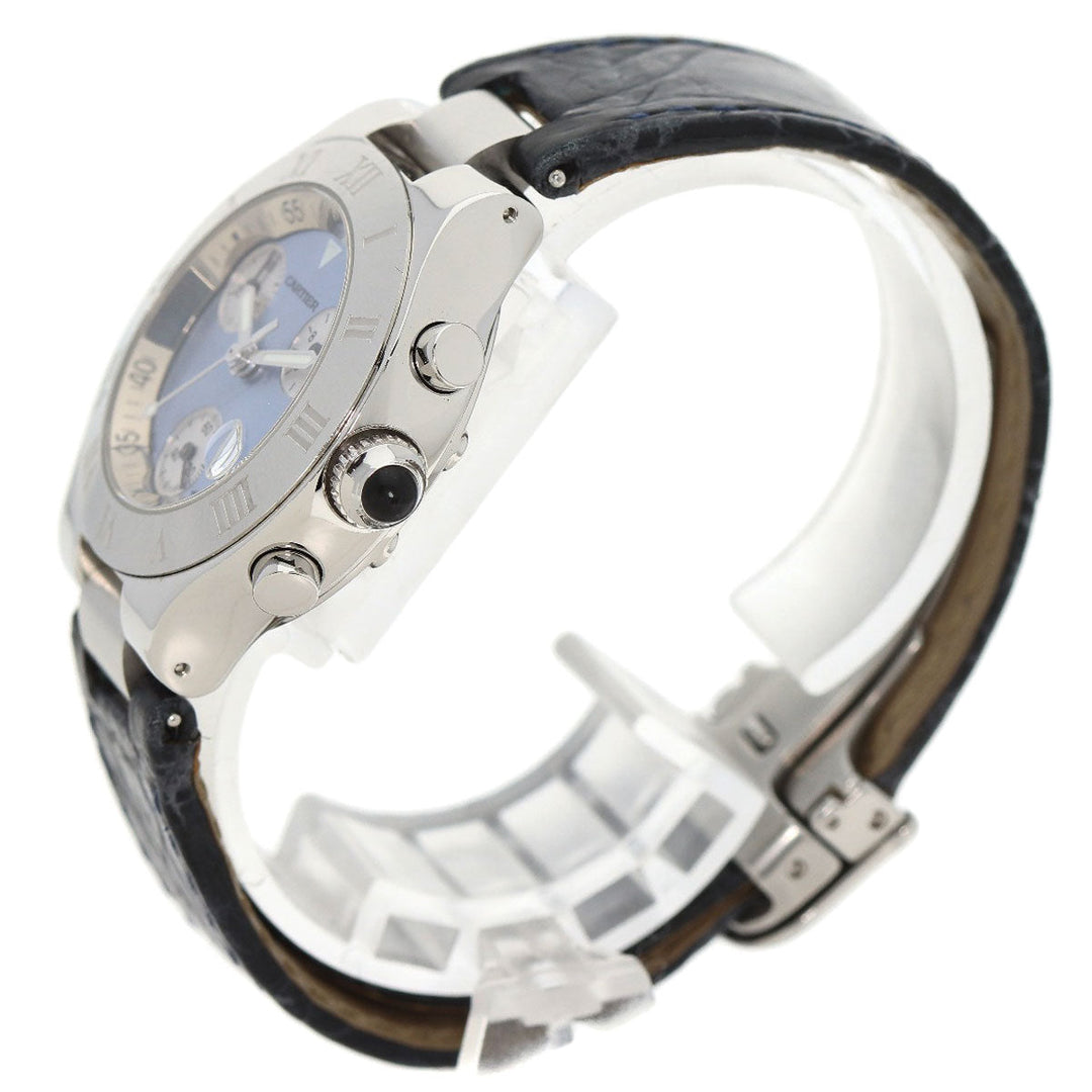 CARTIER Watches Quartz W1020013 Stainless Steel Silver CHRONOSCAPH SM blue dial