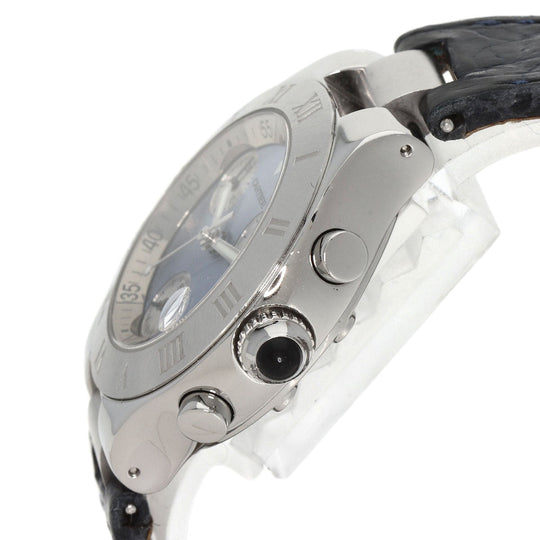 CARTIER Watches Quartz W1020013 Stainless Steel Silver CHRONOSCAPH SM blue dial
